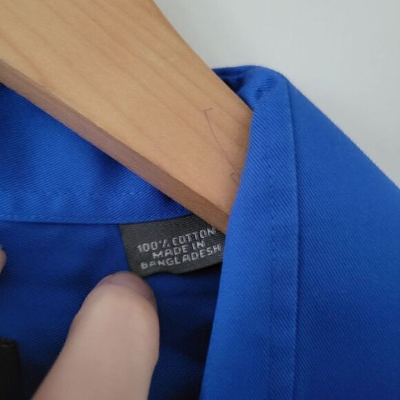 Kenneth Cole Reaction Button Down Dress Shirt Blue XL 17-17.5 34-35 - Picture 3 of 7